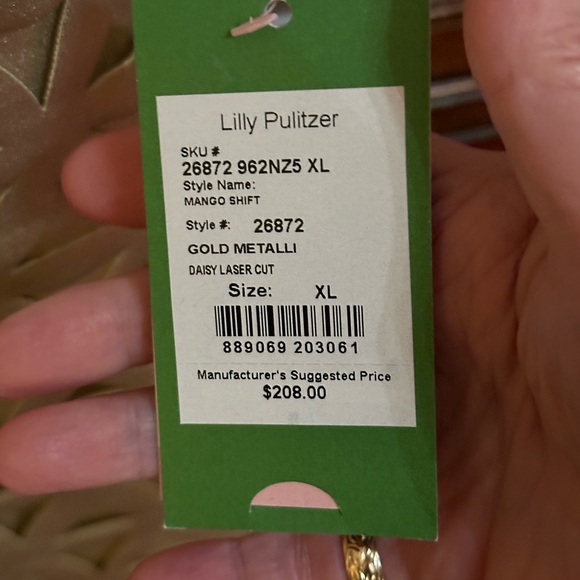 Lilly Pulitzer Gold Braided Dress NWT XL 50% OFF - Picture 4 of 4